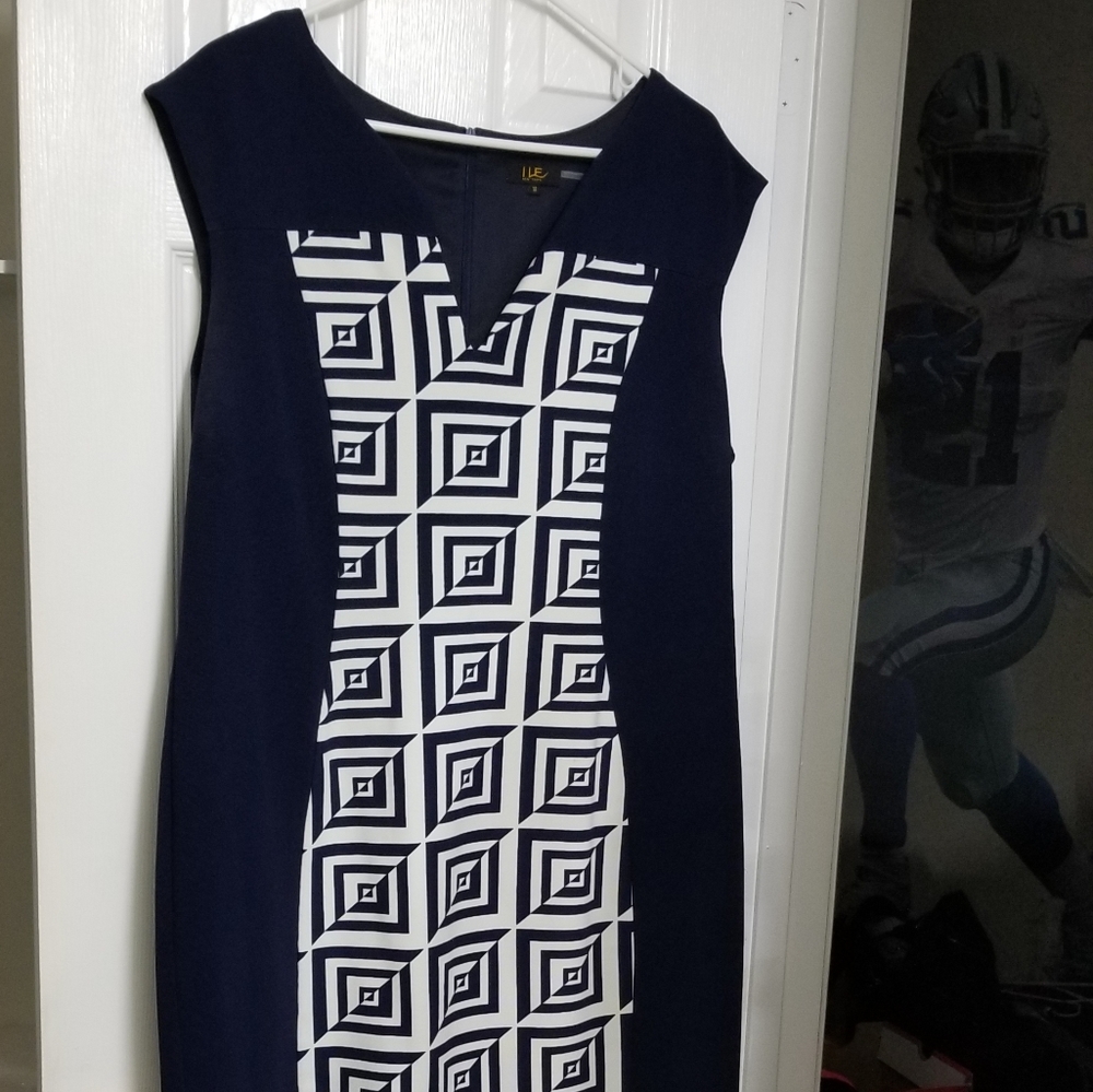 Navy Blue and white dress